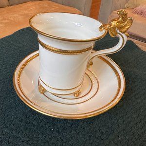 RARE VTG Hammersley Gold Gilt Griffin Handle Paw Claw tea set, $45